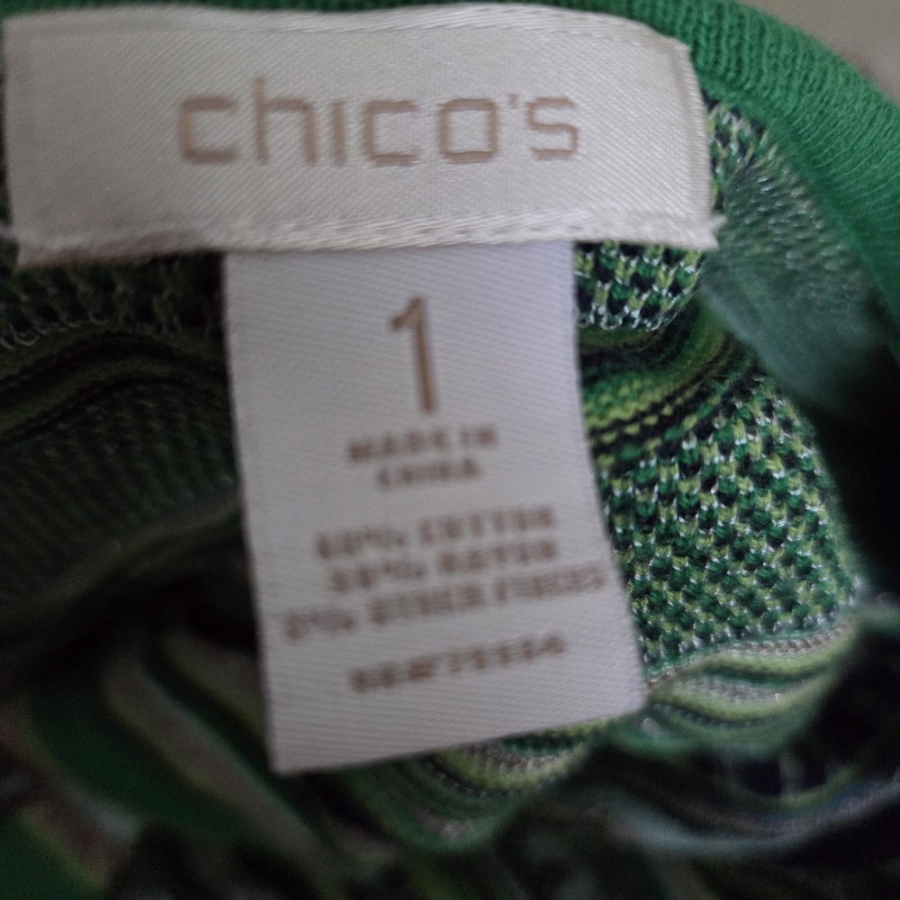 Bundle2 $30 Eligible.Chico's Green Patterned Knit… - image 3